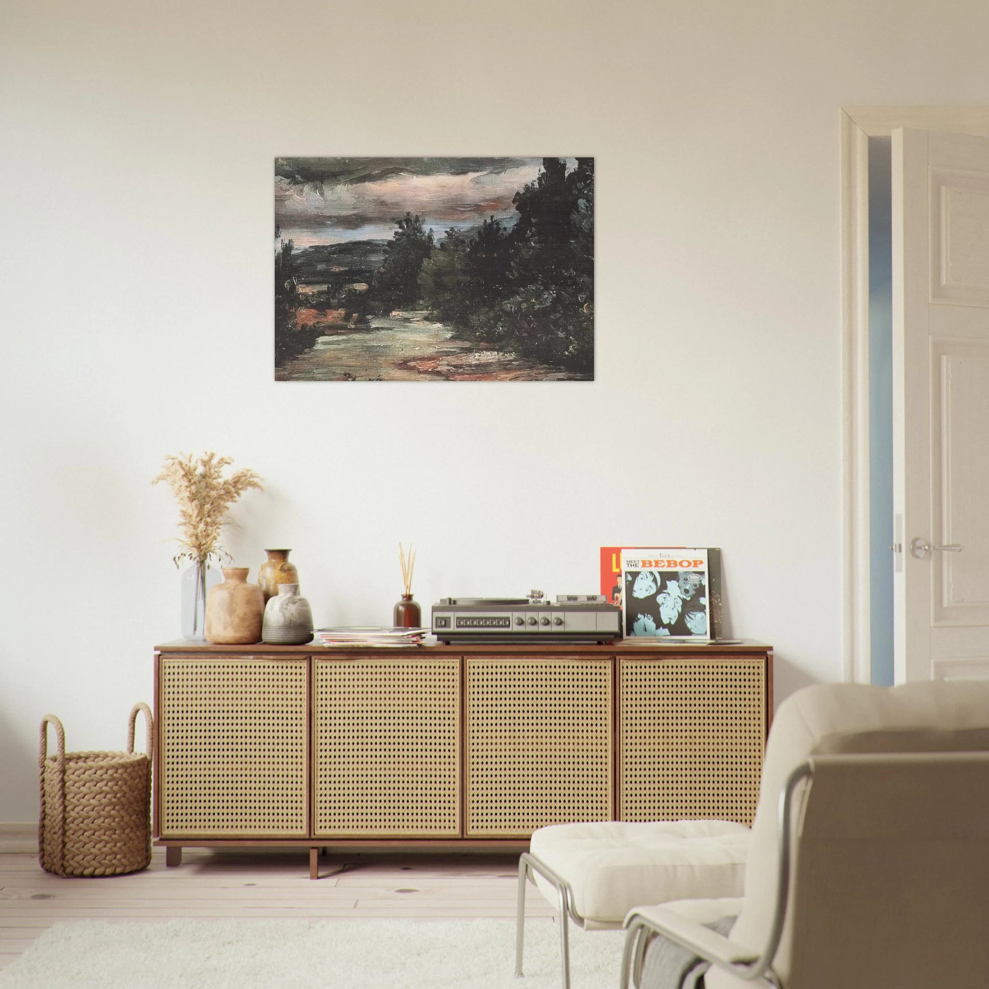 River in the plain - Paul Cézanne Brushed Aluminum Print - 70x100 cm / 28x40 inches | Paul Cézanne Aluminum Print | Paul Cézanne Prints