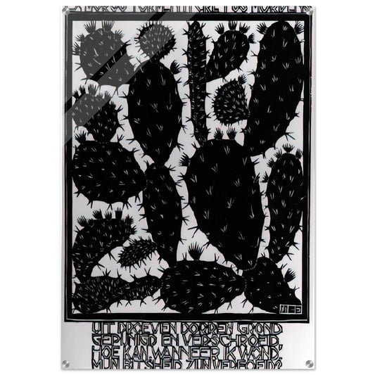EMBLEMATA CACTUS - MC Escher Acrylic Print - 70x100 cm / 28x40″ inches | MC Escher Wall Art | MC Escher Prints