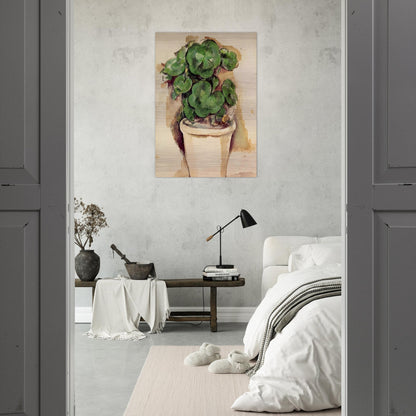 Pot of Geraniums - Paul Cézanne Brushed Aluminum Print - 70x100 cm / 28x40 inches | Paul Cézanne Aluminum Print | Paul Cézanne Prints