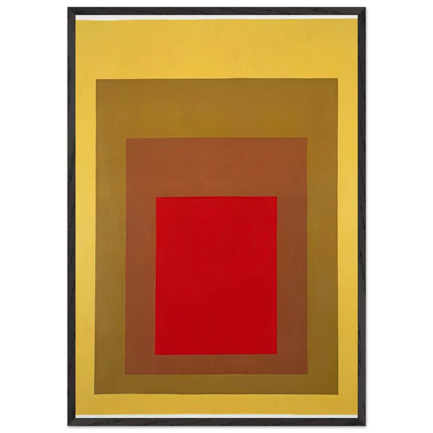 HOMAGE TO THE SQUARE 1967 1 - Josef Albers Framed Art Print – Black Wooden Frame - Default Title - -Framed Art Print