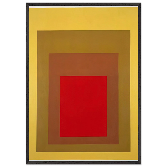 HOMAGE TO THE SQUARE 1967 1 - Josef Albers Framed Art Print – Black Wooden Frame - Default Title - -Framed Art Print
