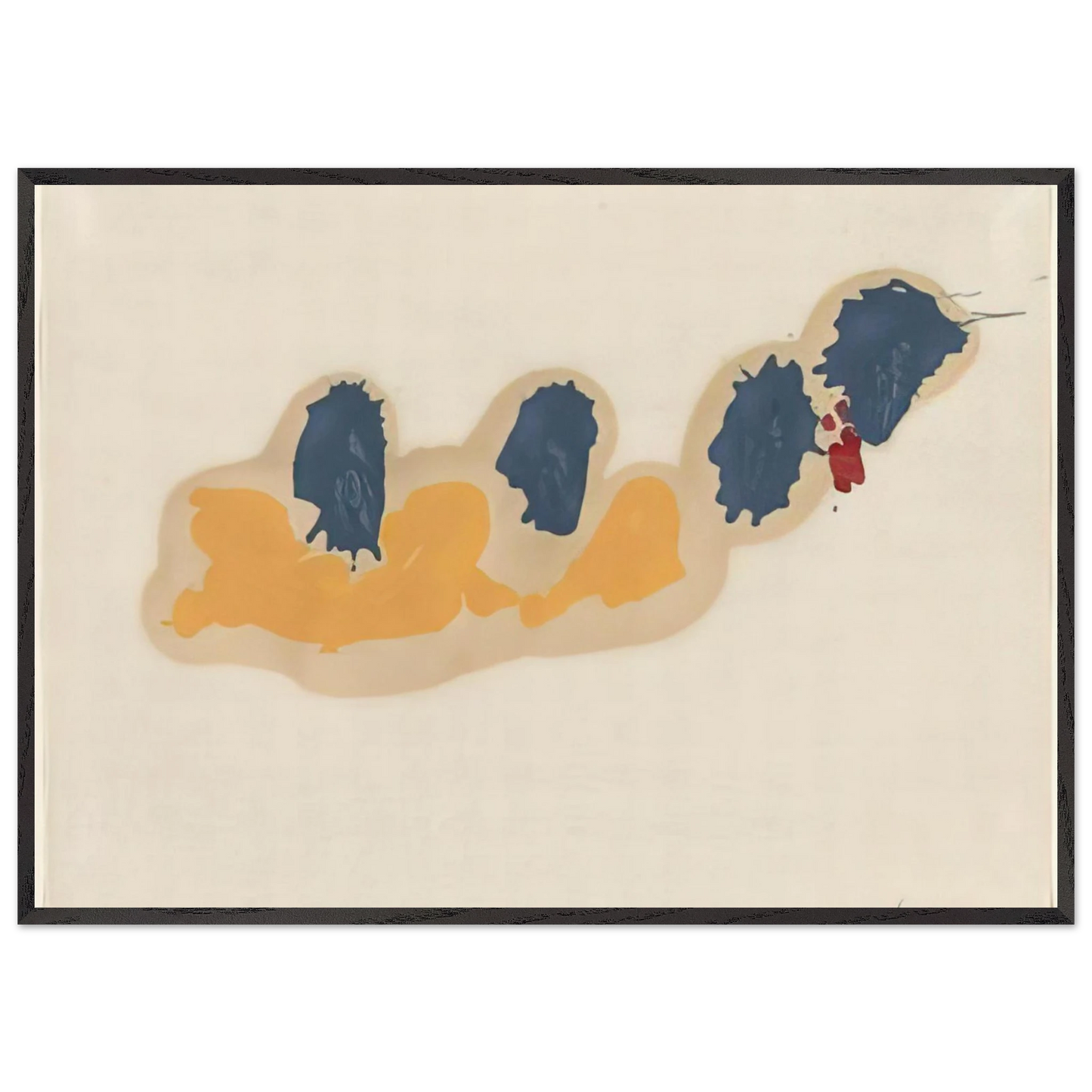 Helen Frankenthaler - April IV - 1960 Wall art - 30x40 cm / 12x16 inches - Premium Wooden Framed Poster With Fine Art Paper - Wood frame