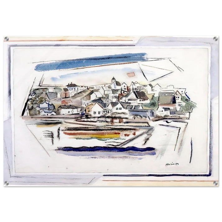 Stonington Maine - 1923 - John Marin Acrylic Print - 70x100 cm / 28x40″ inches | John Marin Wall Art | John Marin Prints