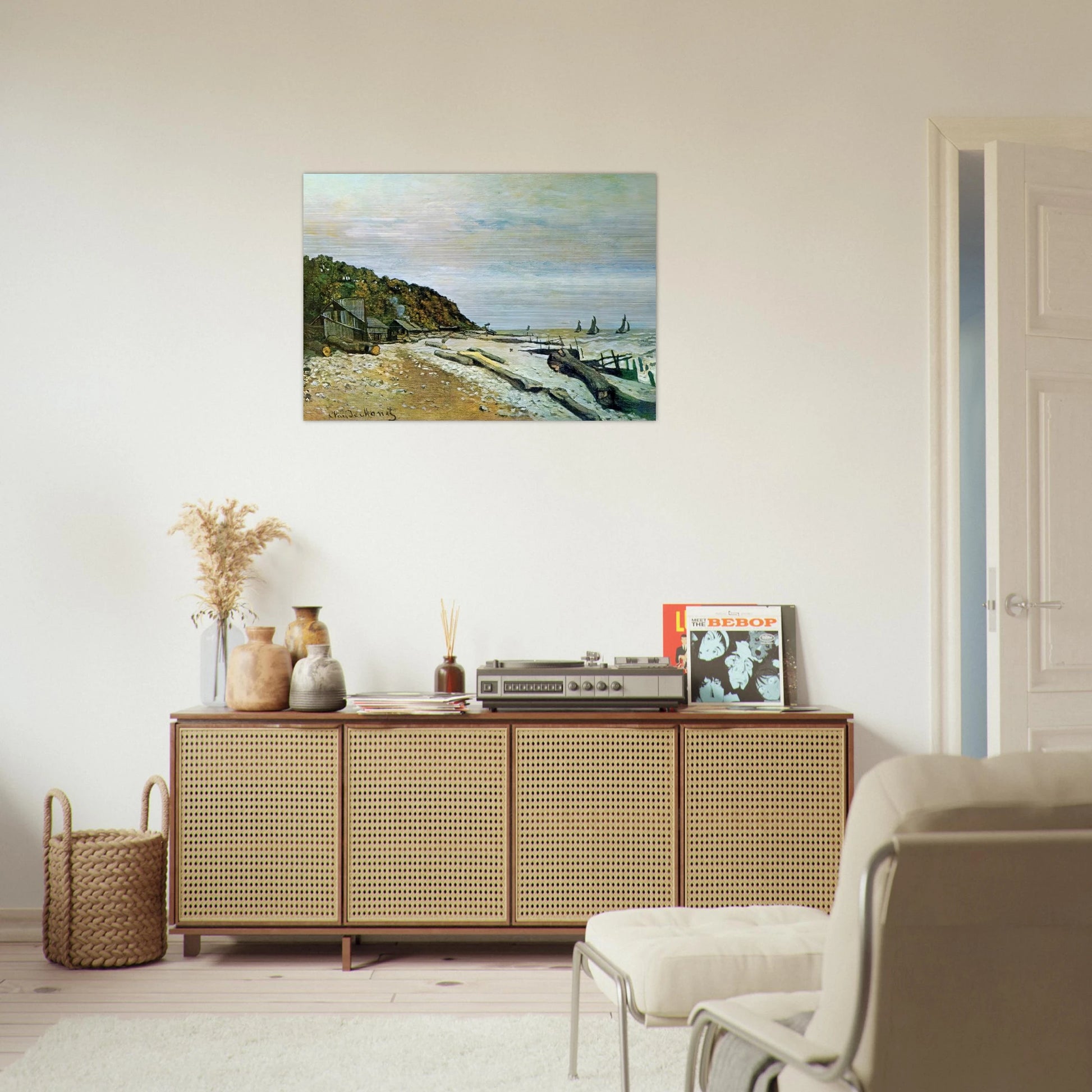 Boatyard near Honfleur - claude monet Brushed Aluminum Print - 70x100 cm / 28x40 inches | claude monet Aluminum Print | claude monet Prints