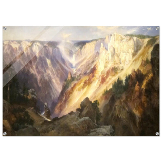 Grand Canyon of the Yellowstone - Thomas Moran Acrylic Print - 70x100 cm / 28x40″ inches