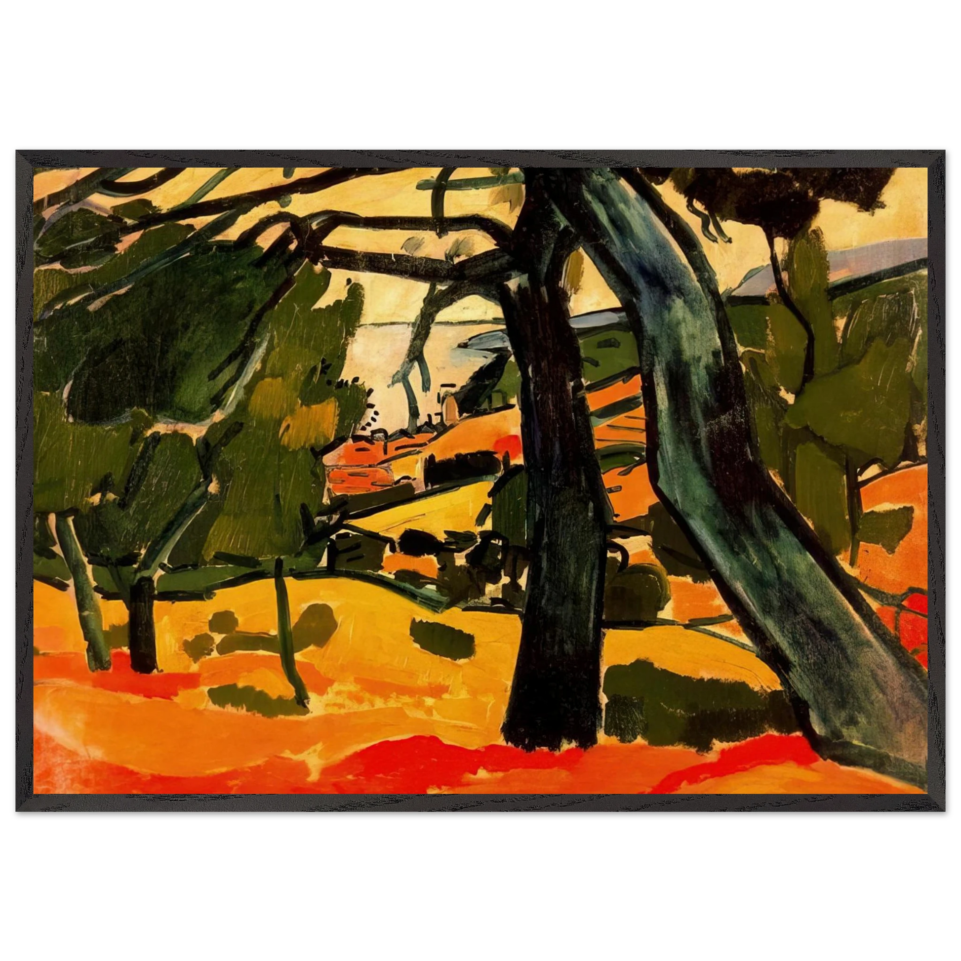 LANDSCAPE 1907 1 - Andre Derain Framed Art Print – Black Wooden Frame - Default Title - -Framed Art Print
