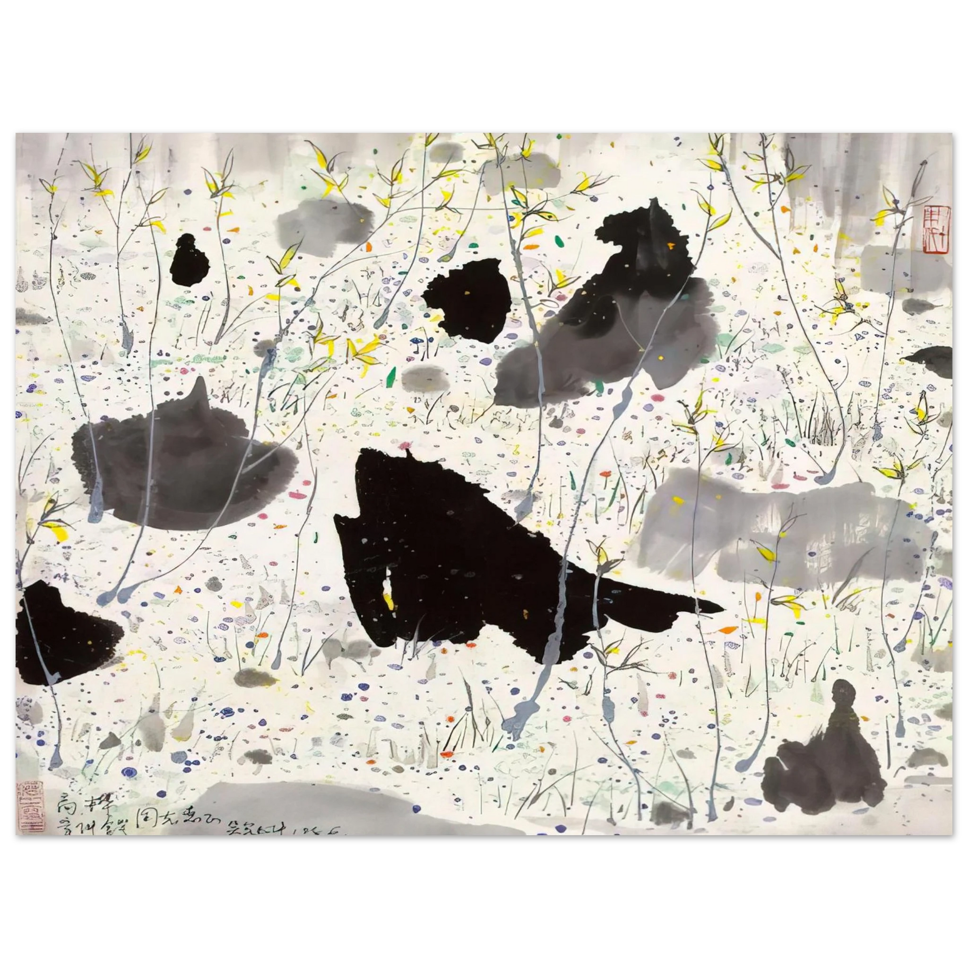 Wu Guanzhong - Blossom Out - 1986 Fine Art Poster - Default Title