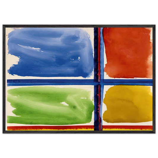 Fensterkreuz II - 1966 - Blinky Palermo 70x100 cm / 28x40 inches Framed Art Print – Black Wooden Frame