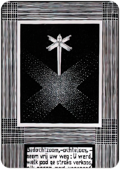 EMBLEMATA SIGNPOST By MC Escher Pack of 10 Post Cards | MC Escher Post Cards | A6 (10.5 x 14.8 cm) - 4.1 x 5.8 inches