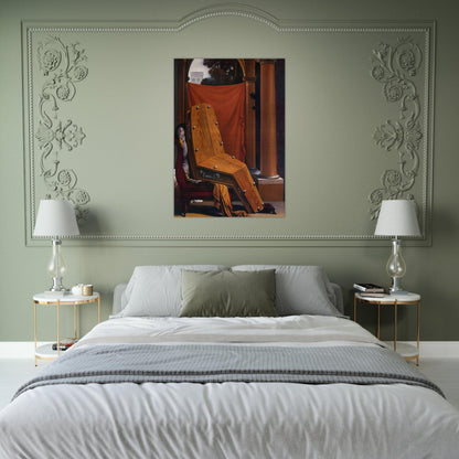 PERSPECTIVE MADAME R%C3%A9CAMIER DE DAVID 1950 - Rene Magritte Brushed Aluminum Print - 70x100 cm / 28x40 inches | Rene Magritte Aluminum Print | Rene Magritte Prints