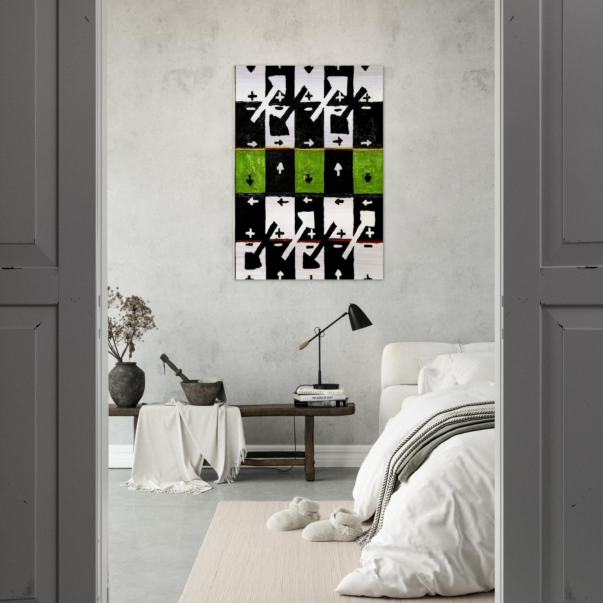 An Influence of the Earth's Motion on Optical Phenomena - 1961 - Alfred Jensen Brushed Aluminum Print - 70x100 cm / 28x40 inches | Alfred Jensen Aluminum Print | Alfred Jensen Prints