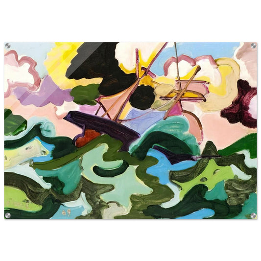 En fuite - Fauvism, Tachisme - Charles Lapicque Acrylic Print - 70x100 cm / 28x40″ inches | Charles Lapicque Wall Art | Charles Lapicque Prints