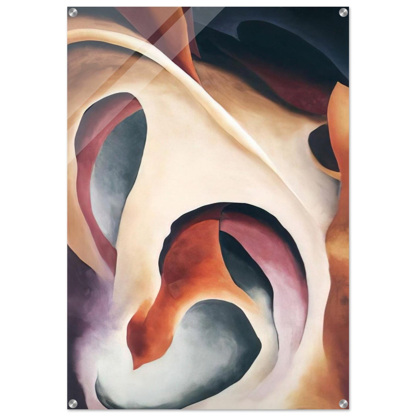 Leaf Motif 2 - Georgia O'Keeffe Acrylic Print - 70x100 cm / 28x40″ inches | Georgia O'Keeffe Wall Art | Georgia O'Keeffe Prints