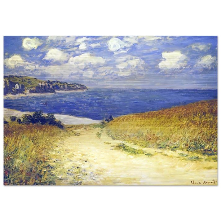 Alley near Pourville - claude monet Brushed Aluminum Print - 70x100 cm / 28x40 inches | claude monet Aluminum Print | claude monet Prints