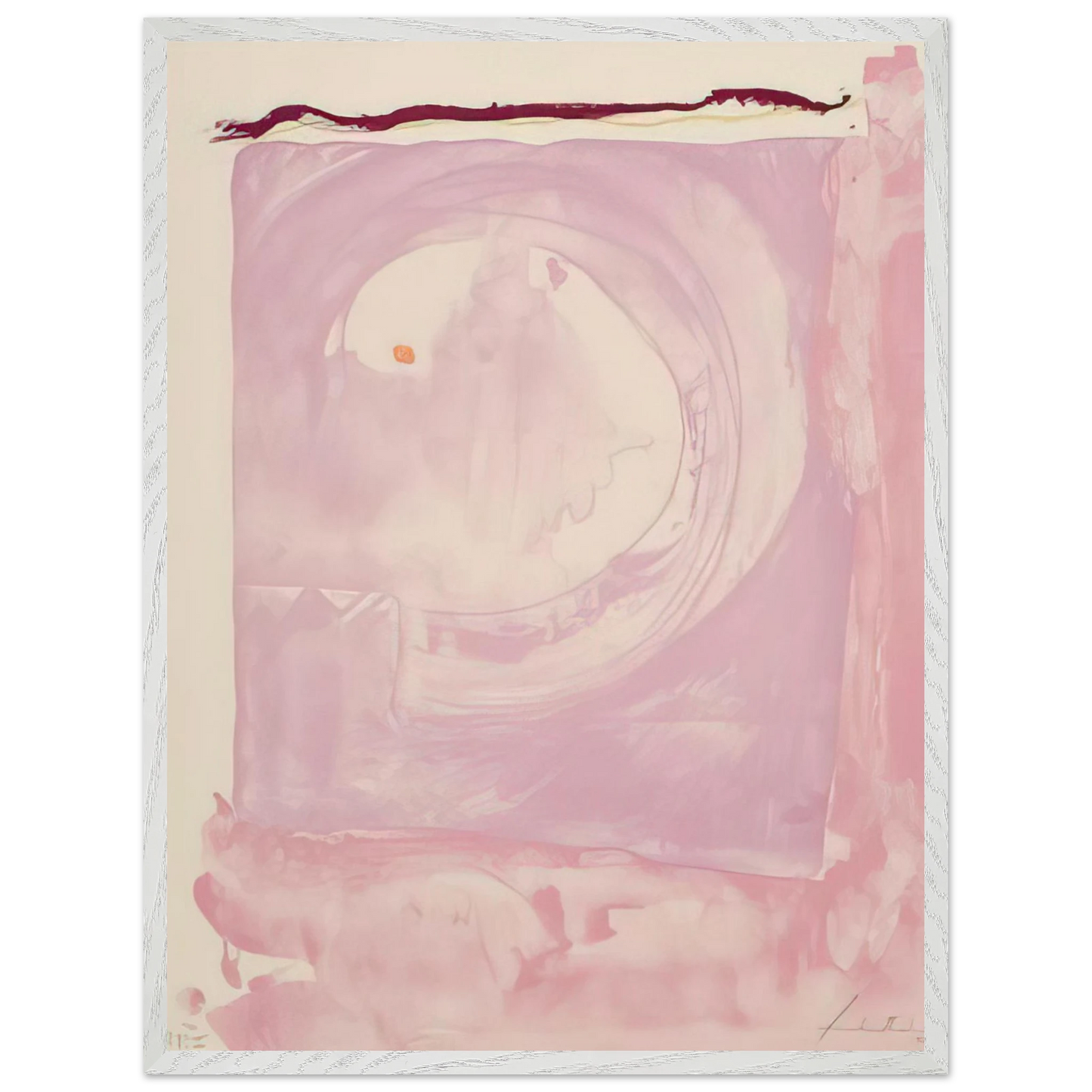 Helen Frankenthaler - Reflections IX - 1995 Wall art - 30x45 cm / 12x18 inches - Premium Wooden Framed Poster With Fine Art Paper - White frame