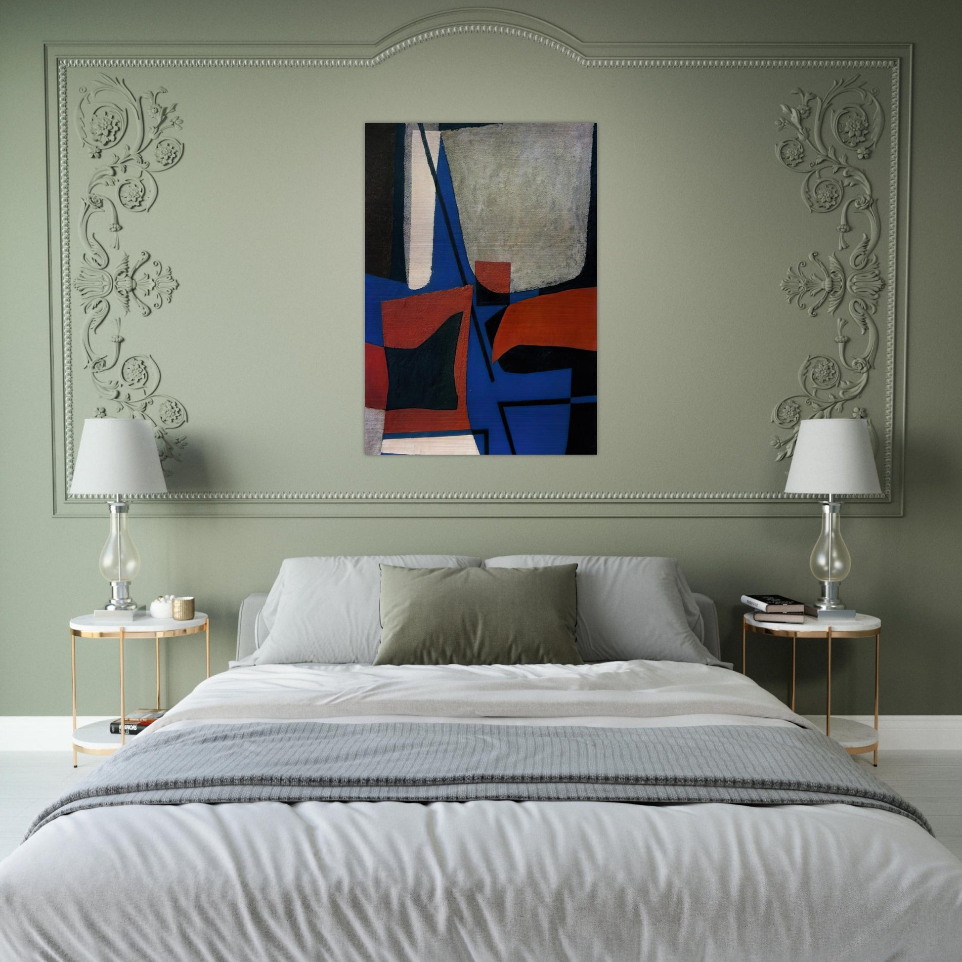 ABSTRACT COMPOSITION 1955 - Enrico Prampolini Brushed Aluminum Print - 70x100 cm / 28x40 inches | Enrico Prampolini Aluminum Print | Enrico Prampolini Prints