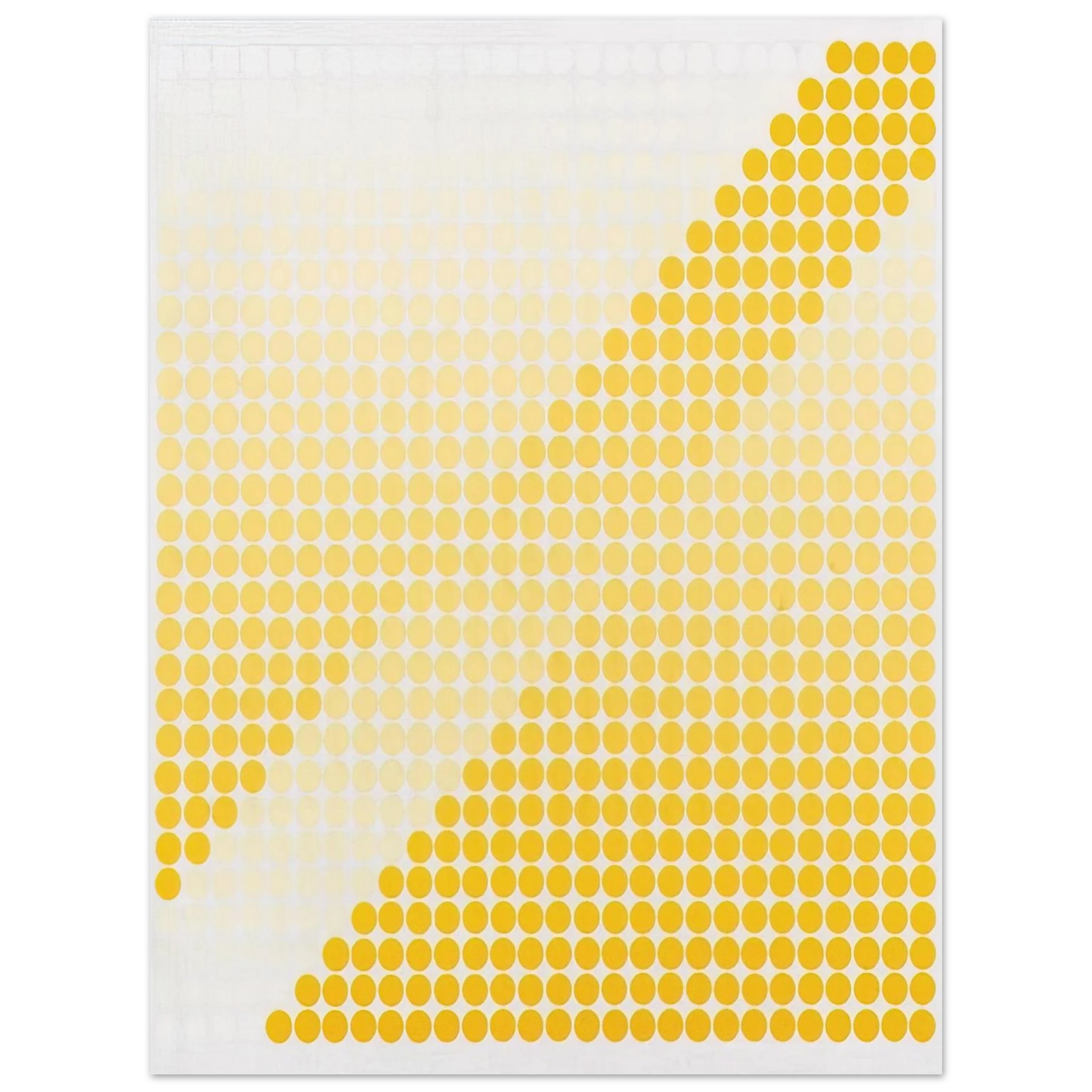 Dadamaino - Bianco  Giallo - 1971 Fine Art Poster - Default Title