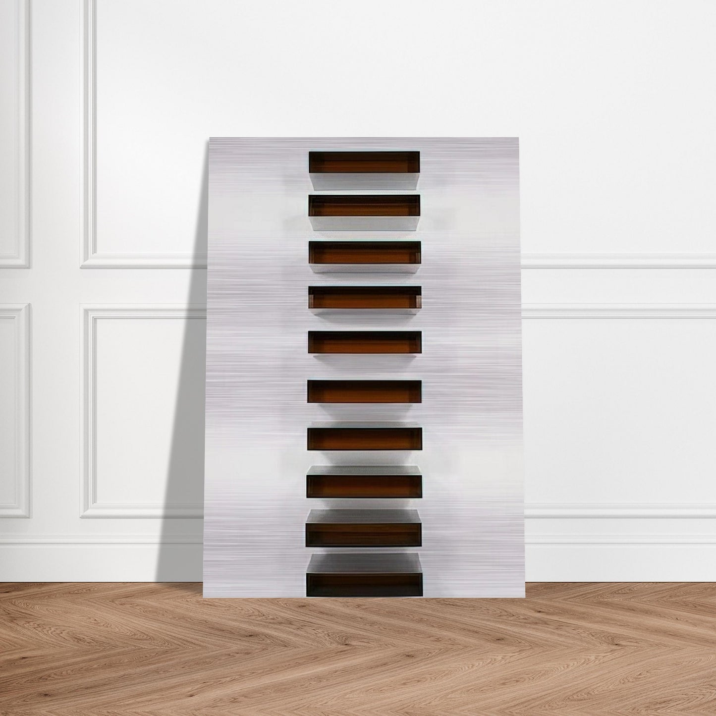 Untitled - 1973 - Donald Judd Brushed Aluminum Print - 70x100 cm / 28x40 inches | Donald Judd Aluminum Print | Donald Judd Prints