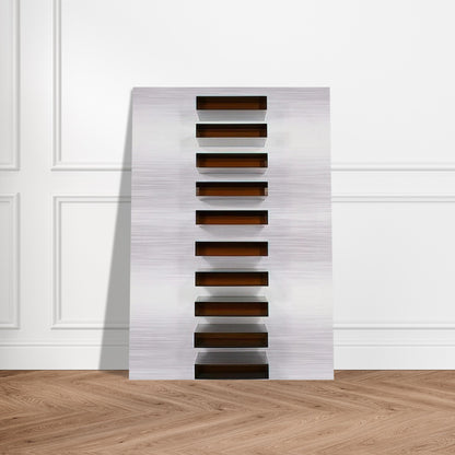 Untitled - 1973 - Donald Judd Brushed Aluminum Print - 70x100 cm / 28x40 inches | Donald Judd Aluminum Print | Donald Judd Prints