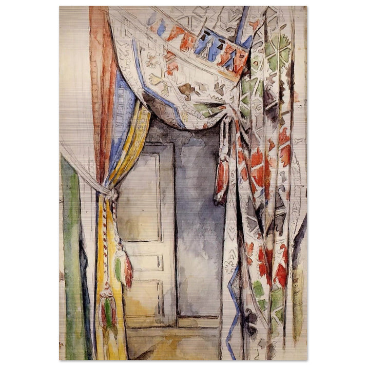 Curtains - Paul Cézanne Brushed Aluminum Print - 70x100 cm / 28x40 inches | Paul Cézanne Aluminum Print | Paul Cézanne Prints
