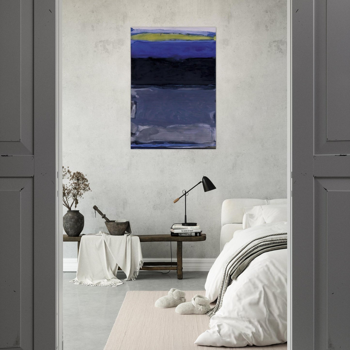 Blue Space - 1954 - Thomas Downing Brushed Aluminum Print - 70x100 cm / 28x40 inches | Thomas Downing Aluminum Print | Thomas Downing Prints