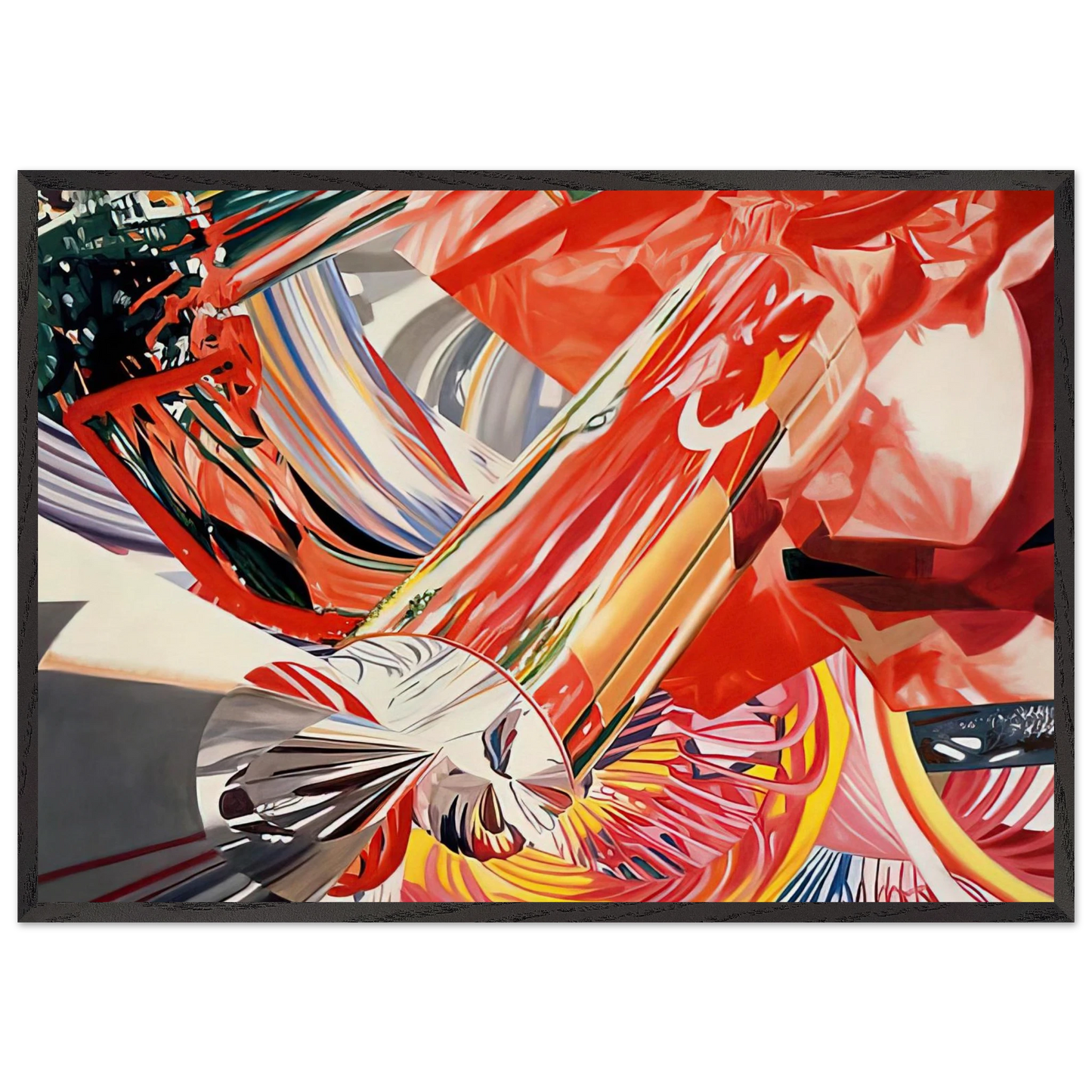 Hitchhiker - Speed of Light - James Rosenquist Framed Art Print – Black Wooden Frame - Default Title - -Framed Art Print