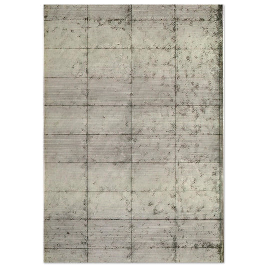 Untitled Black and Cream Grid - 1964 - Brice Marden Brushed Aluminum Print - 70x100 cm / 28x40 inches | Brice Marden Aluminum Print | Brice Marden Prints