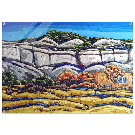 Ghost Ranch Painting - Georgia O'Keeffe Acrylic Print - 70x100 cm / 28x40″ inches