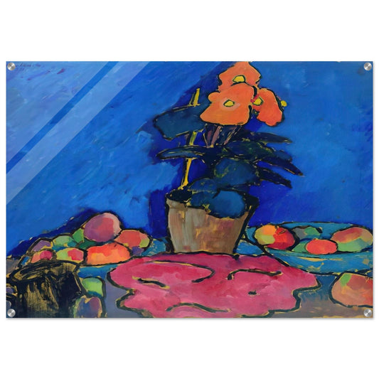 STILL LIFE WITH BEGONIA 1911 - Alexej von Jawlensky Acrylic Print - 70x100 cm / 28x40″ inches