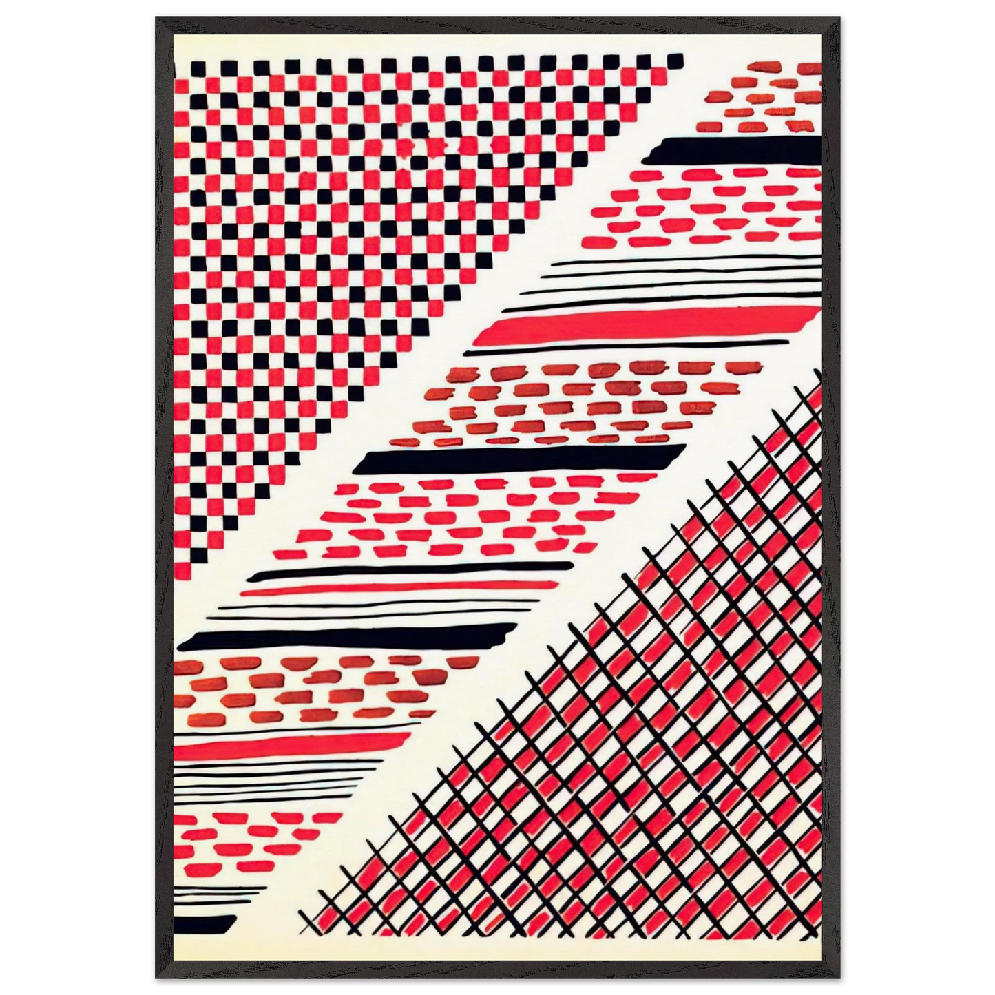 COMPOSITION 13 - Sonia Delaunay Framed Art Print – Black Wooden Frame - Default Title - -Framed Art Print