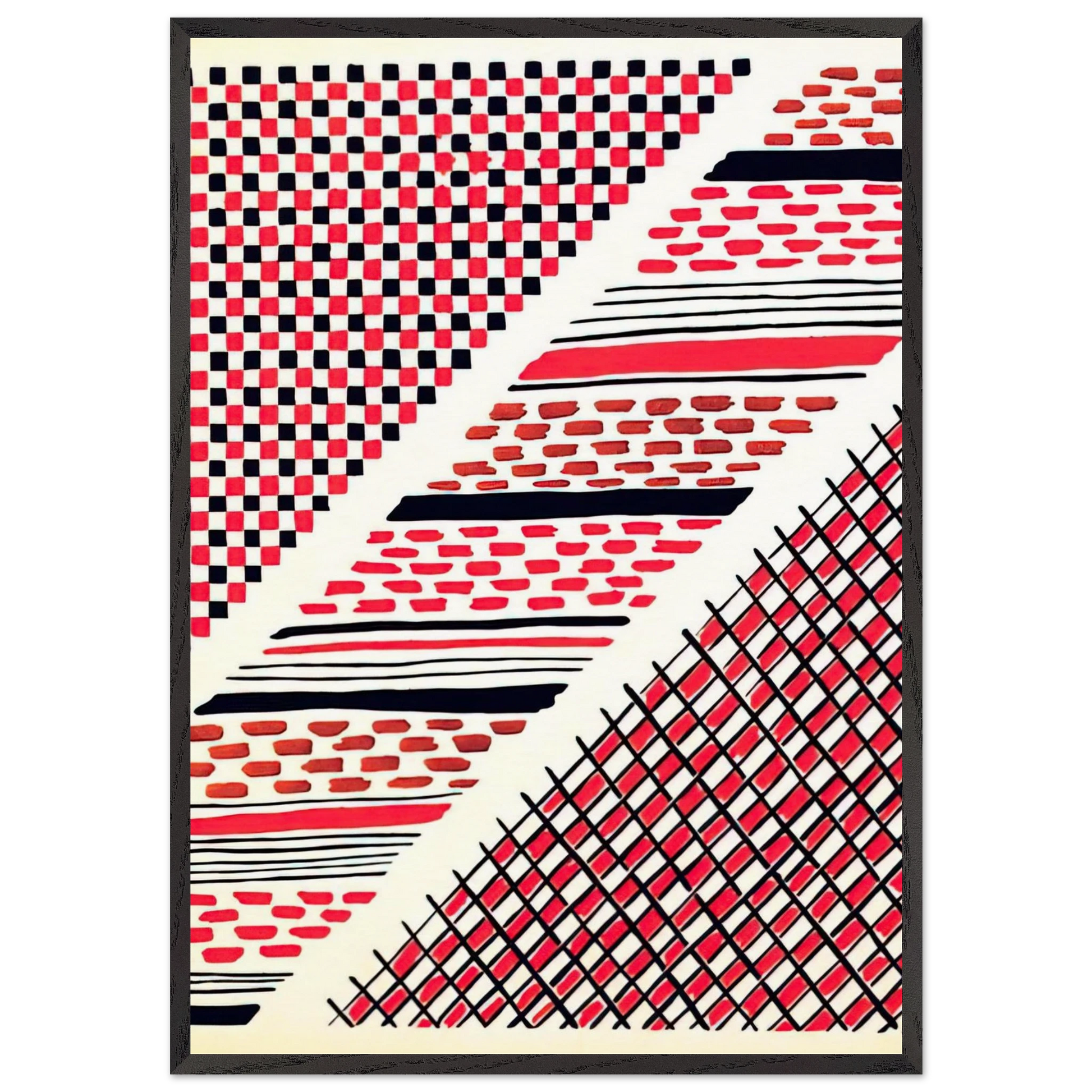 COMPOSITION 13 - Sonia Delaunay Framed Art Print – Black Wooden Frame - Default Title - -Framed Art Print