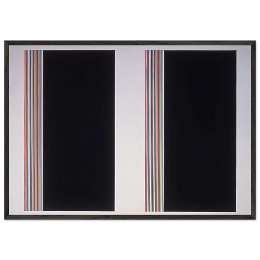 Looking Glass - Color Field Painting - Gene Davis Framed Art Print – Black Wooden Frame - Default Title - -Framed Art Print