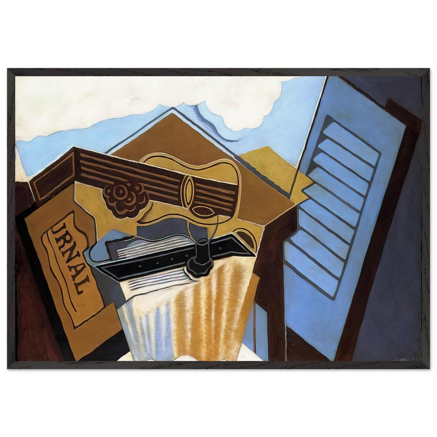 THE CLOUD 1921 - Juan Gris Framed Art Print – Black Wooden Frame - Default Title - -Framed Art Print