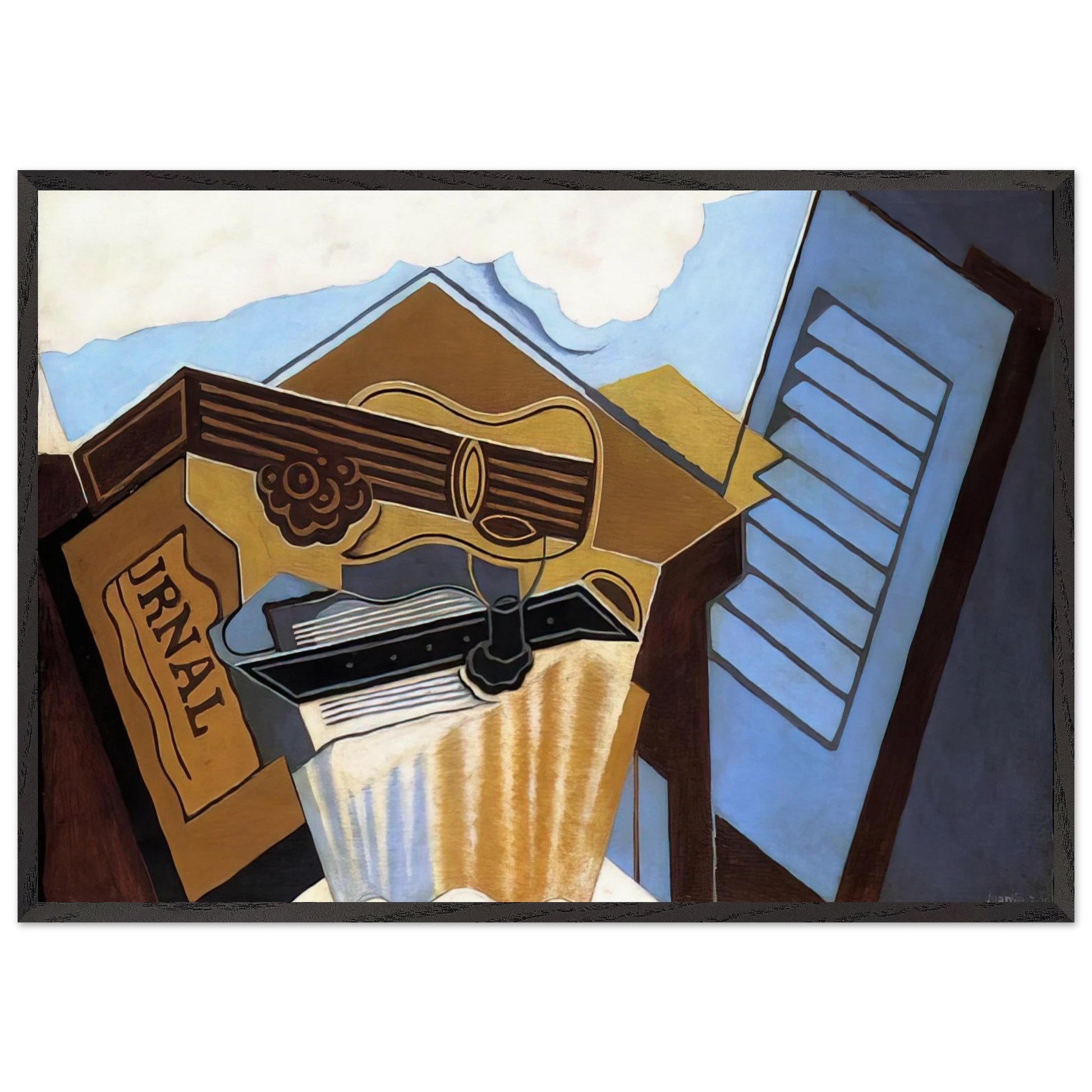 THE CLOUD 1921 - Juan Gris Framed Art Print – Black Wooden Frame - Default Title - -Framed Art Print