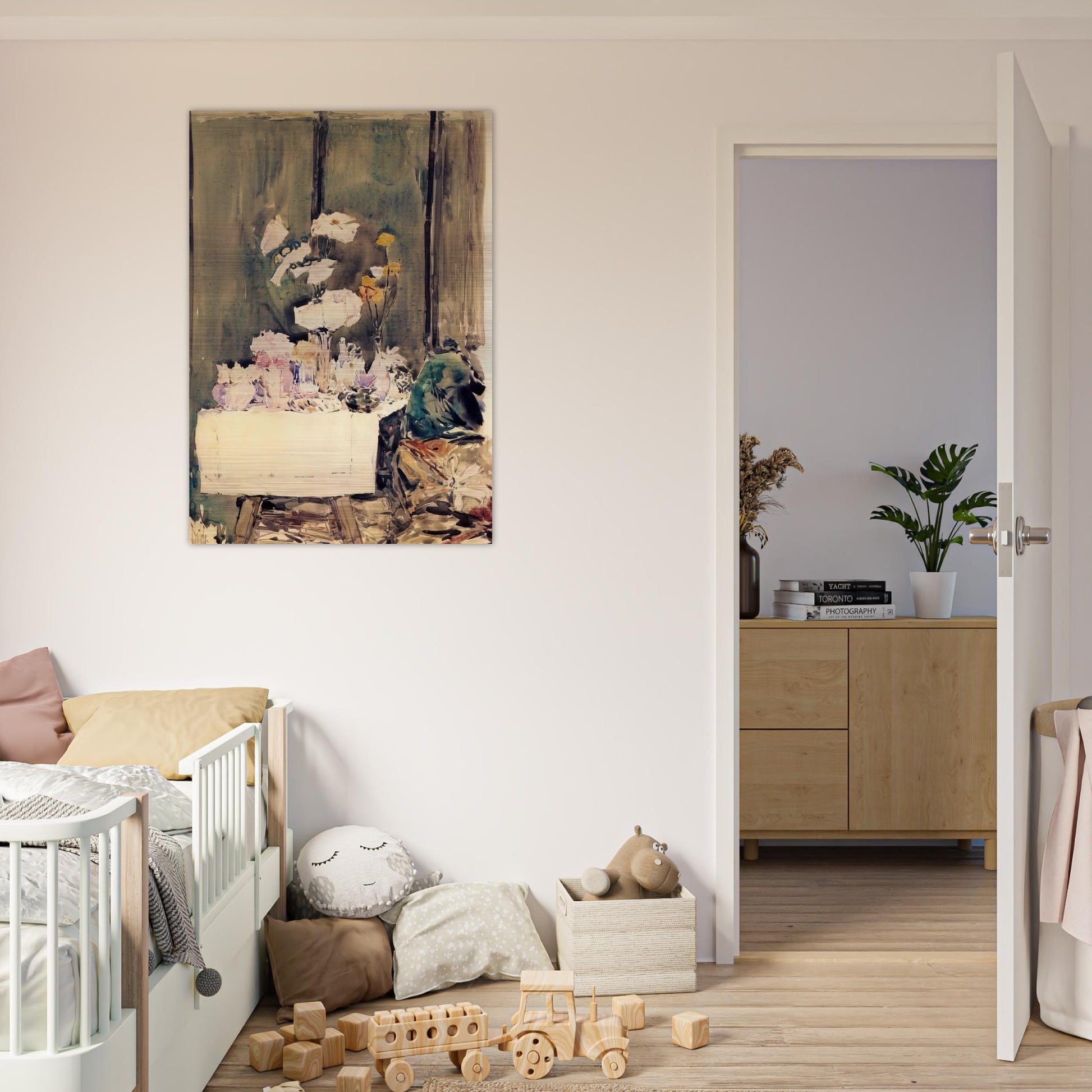 A Favorite Corner - Childe Hassam Brushed Aluminum Print - 70x100 cm / 28x40 inches | Childe Hassam Aluminum Print | Childe Hassam Prints