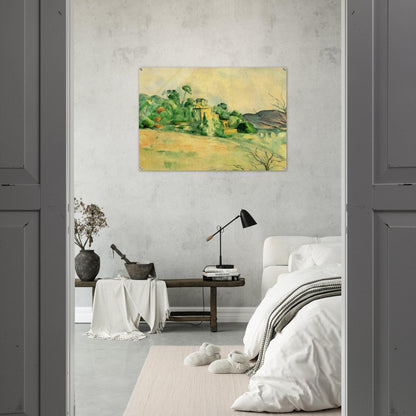 Landscape at Midday - Paul Cézanne Acrylic Print - 70x100 cm / 28x40″ inches | Paul Cézanne Wall Art | Paul Cézanne Prints