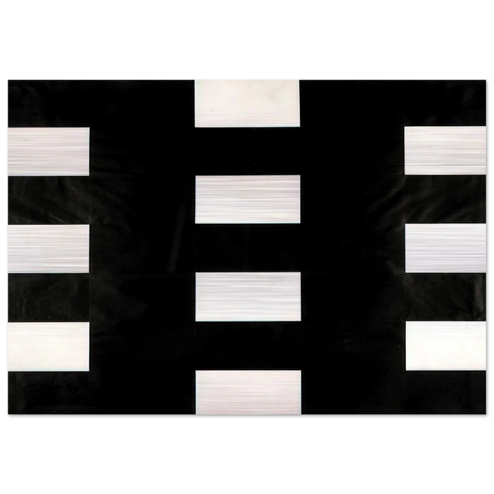 White and Black - Ellsworth Kelly Brushed Aluminum Print - 70x100 cm / 28x40 inches | Ellsworth Kelly Aluminum Print | Ellsworth Kelly Prints