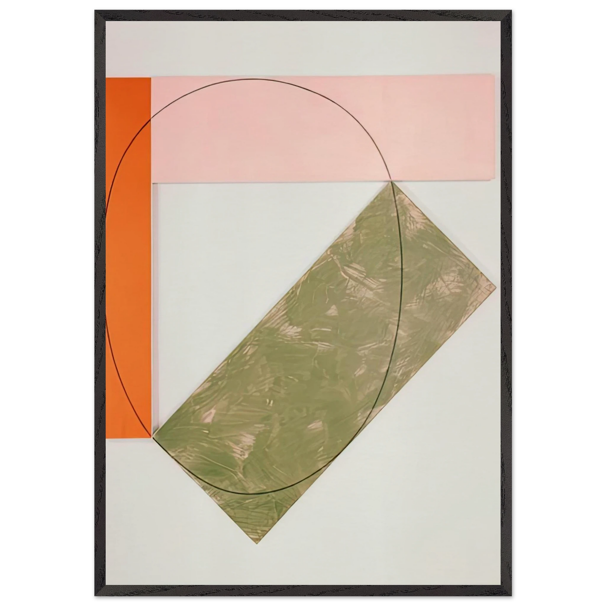 THREE COLOR FRAME PAINTING 1985 - Robert Mangold Framed Art Print – Black Wooden Frame - Default Title - -Framed Art Print