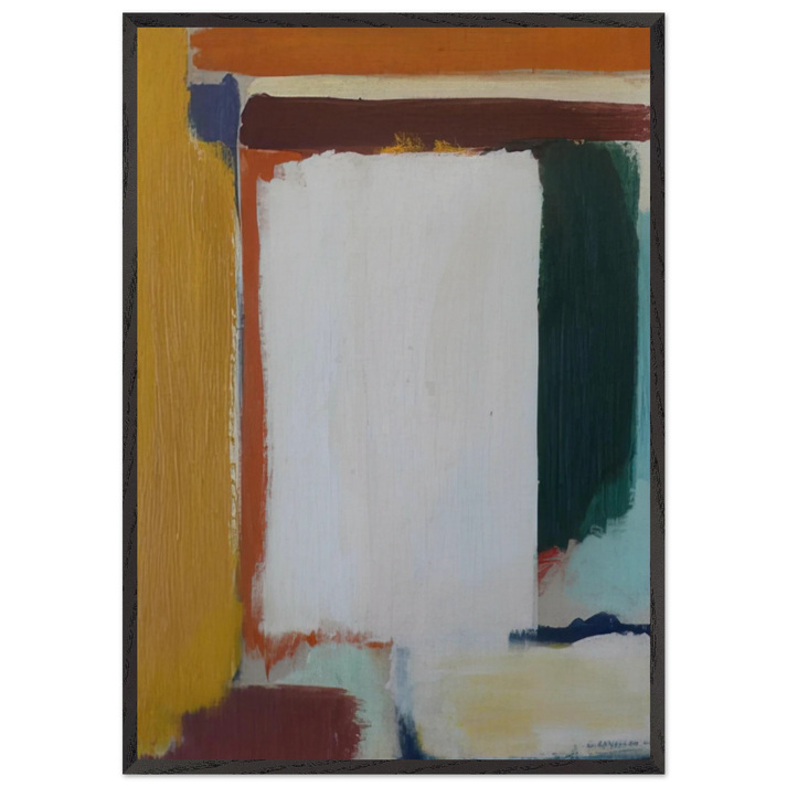 Untitled - 1964 N11 - Giorgio Cavallon 70x100 cm / 28x40 inches Framed Art Print – Black Wooden Frame