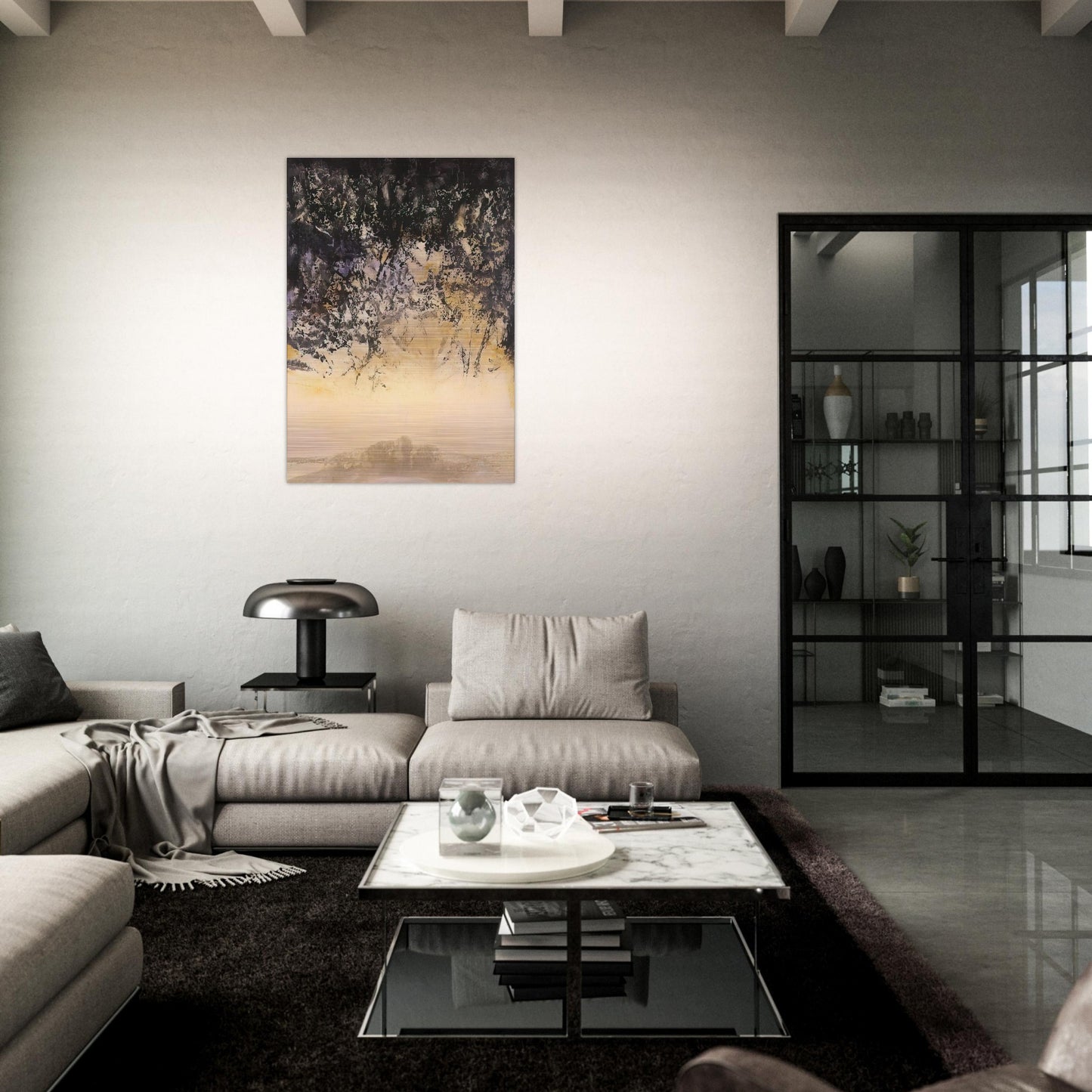 11 11 1996 1996 - Zao Wou-Ki Brushed Aluminum Print - 70x100 cm / 28x40 inches | Zao Wou-Ki Aluminum Print | Zao Wou-Ki Prints