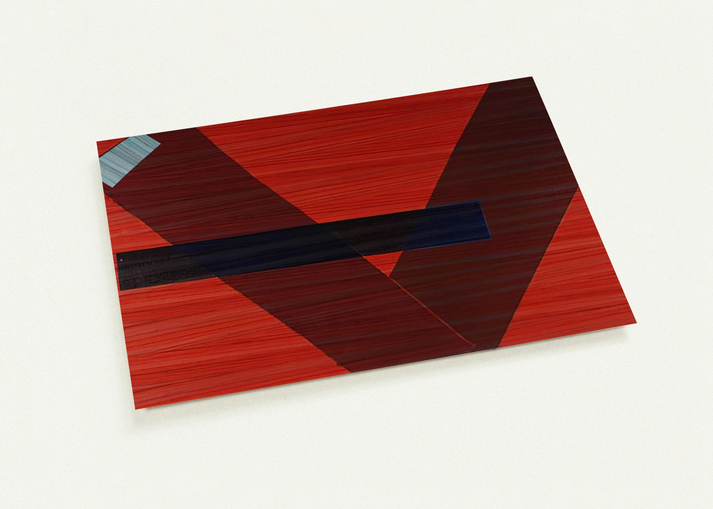 Blue Line By Sam Gilliam Pack of 10 Post Cards | Sam Gilliam Post Cards | A6 (10.5 x 14.8 cm) - 4.1 x 5.8 inches