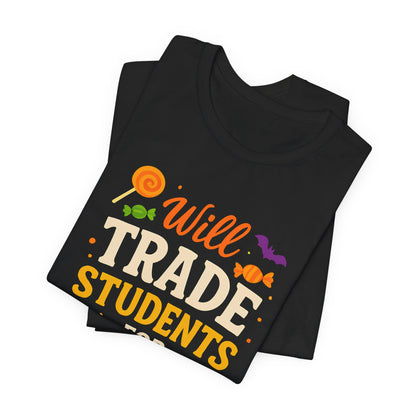 "Scambio Studenti Per Caramelle Insegnante Costume Halloween Carino Maglietta"