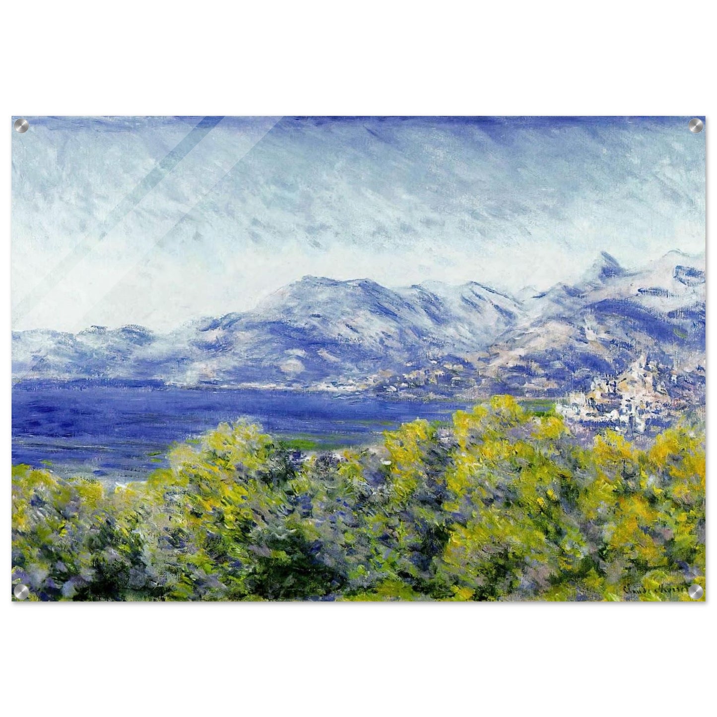 View of Ventimiglia - claude monet Acrylic Print - 70x100 cm / 28x40″ inches