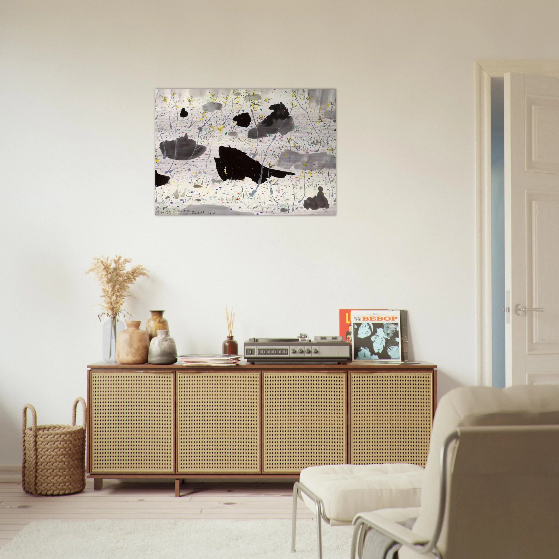 Blossom Out - 1986 - Wu Guanzhong Brushed Aluminum Print - 70x100 cm / 28x40 inches | Wu Guanzhong Aluminum Print | Wu Guanzhong Prints