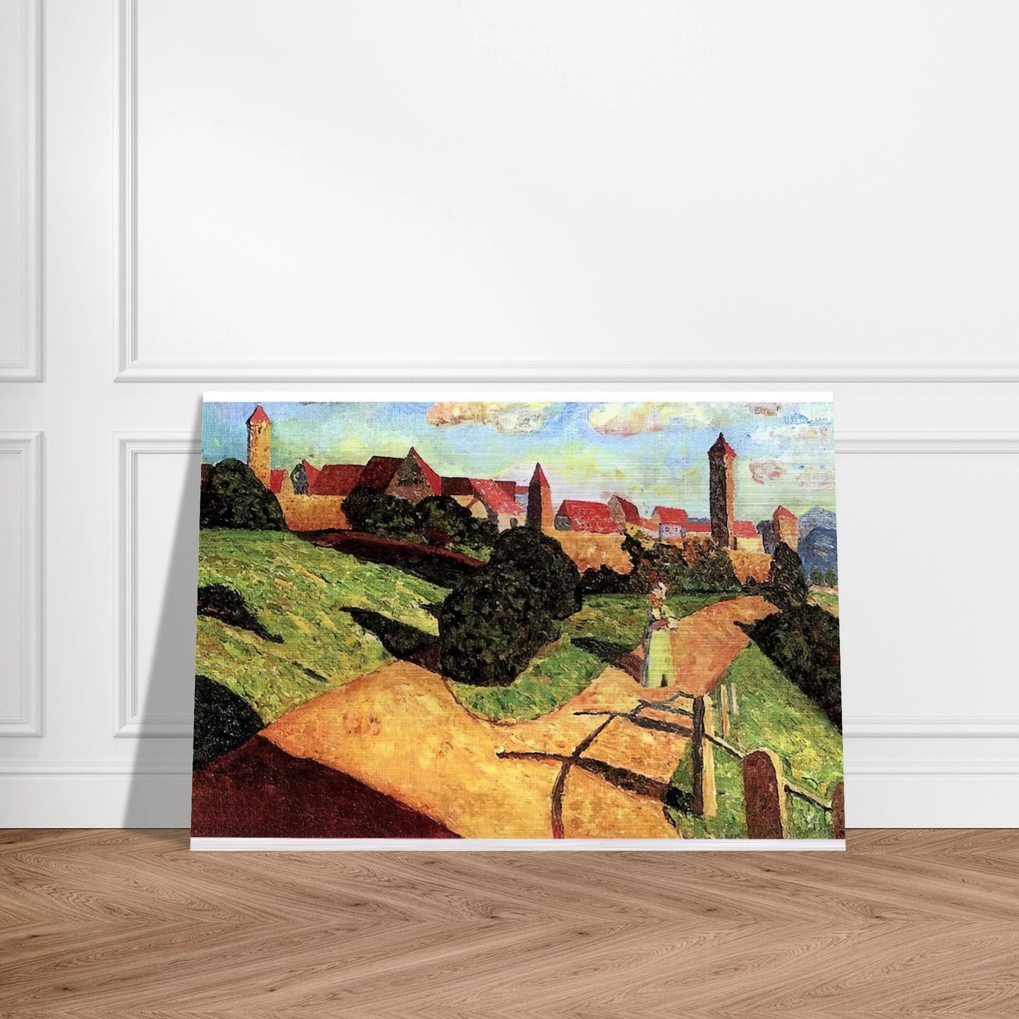OLD TOWN II 1902 - Wassily Kandinsky Brushed Aluminum Print - 70x100 cm / 28x40 inches | Wassily Kandinsky Aluminum Print | Wassily Kandinsky Prints