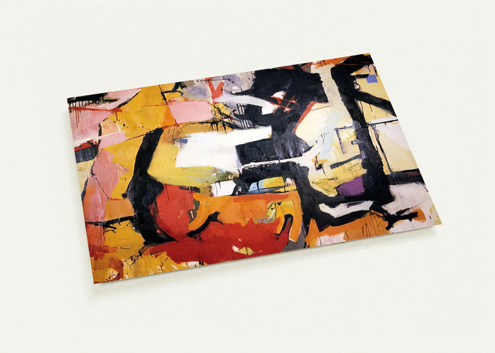 ABSTRACT FORCE HOMAGE TO FRANZ KLINE 1952 By Audrey Flack Pack of 10 Post Cards | Audrey Flack Post Cards | A6 (10.5 x 14.8 cm) - 4.1 x 5.8 inches