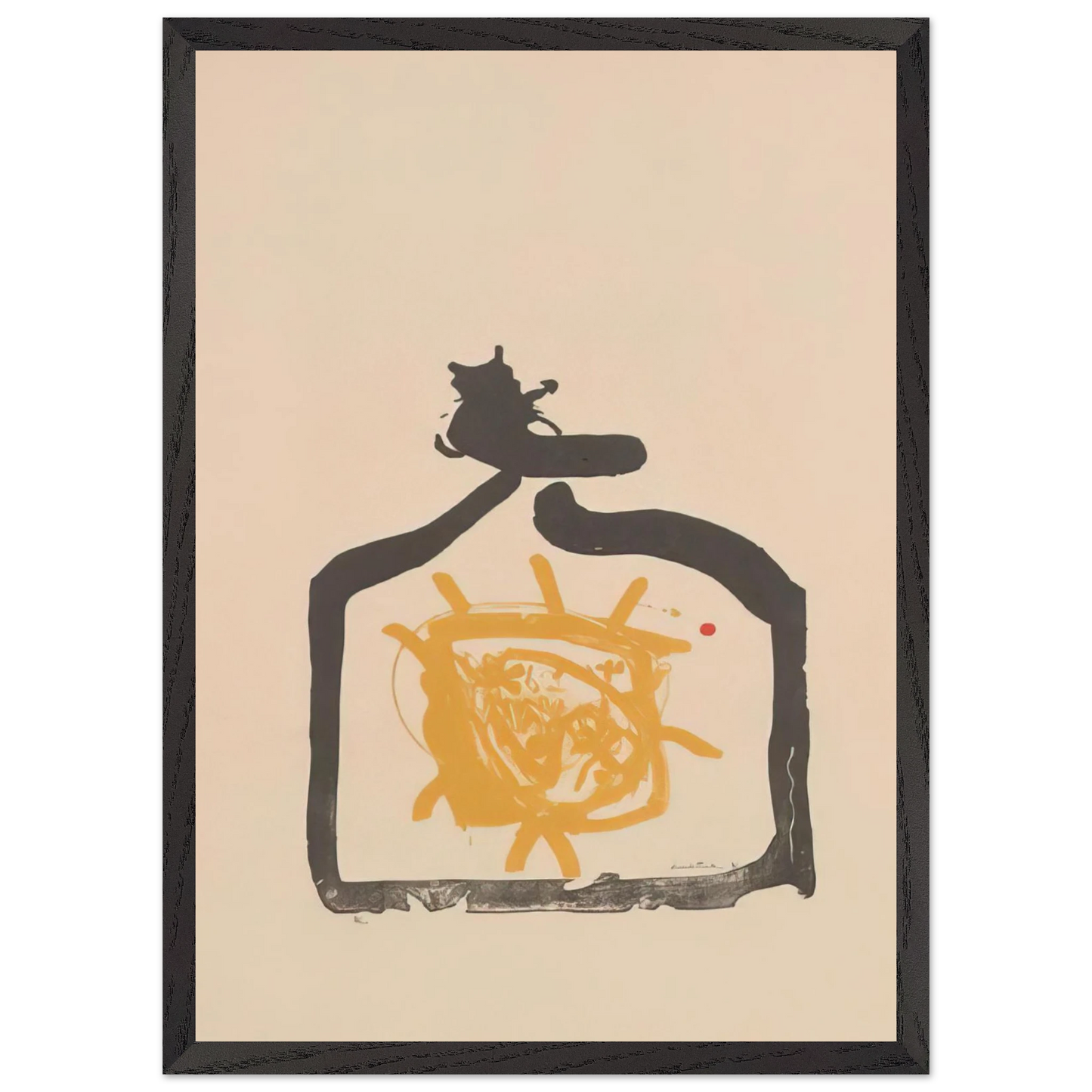 Helen Frankenthaler - May 26th Backwards - 1961 Wall art - 30x45 cm / 12x18 inches - Premium Wooden Framed Poster With Fine Art Paper - Black frame