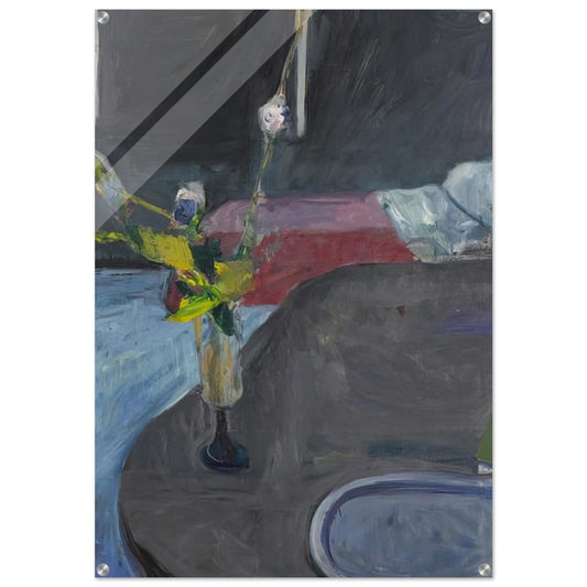 Interior with Flowers - Richard Diebenkorn Acrylic Print - 70x100 cm / 28x40″ inches