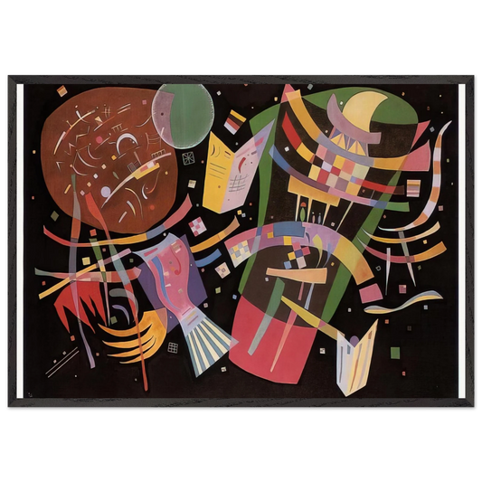 COMPOSITION X 1939 - Wassily Kandinsky 70x100 cm / 28x40 inches Framed Art Print – Black Wooden Frame