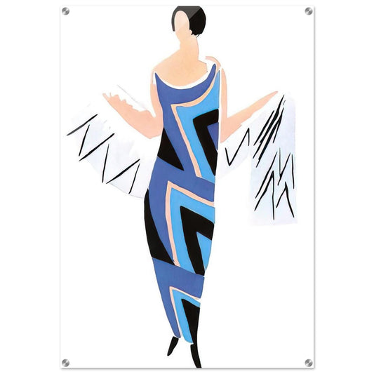 FASHION ILLUSTRATION 4 - Sonia Delaunay Acrylic Print - 70x100 cm / 28x40″ inches | Sonia Delaunay Wall Art | Sonia Delaunay Prints